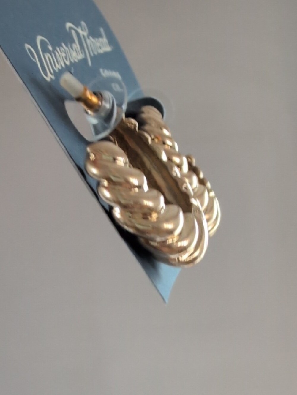 Universal Thread Gold Rope-Textured Hoop Earrings - Picture 4 of 4